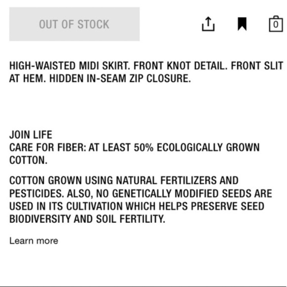 ZARA GRAY PLAID SKIRT FAUX WRAP WITH KNOT XS - Picture 12 of 14